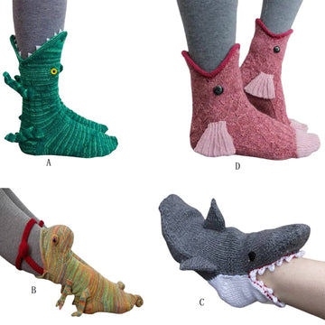 Women Creative Shark Chameleon Socks