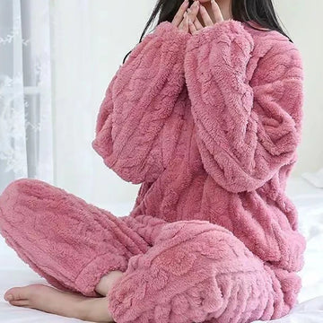 Women Casual Warm  Pajama Sets