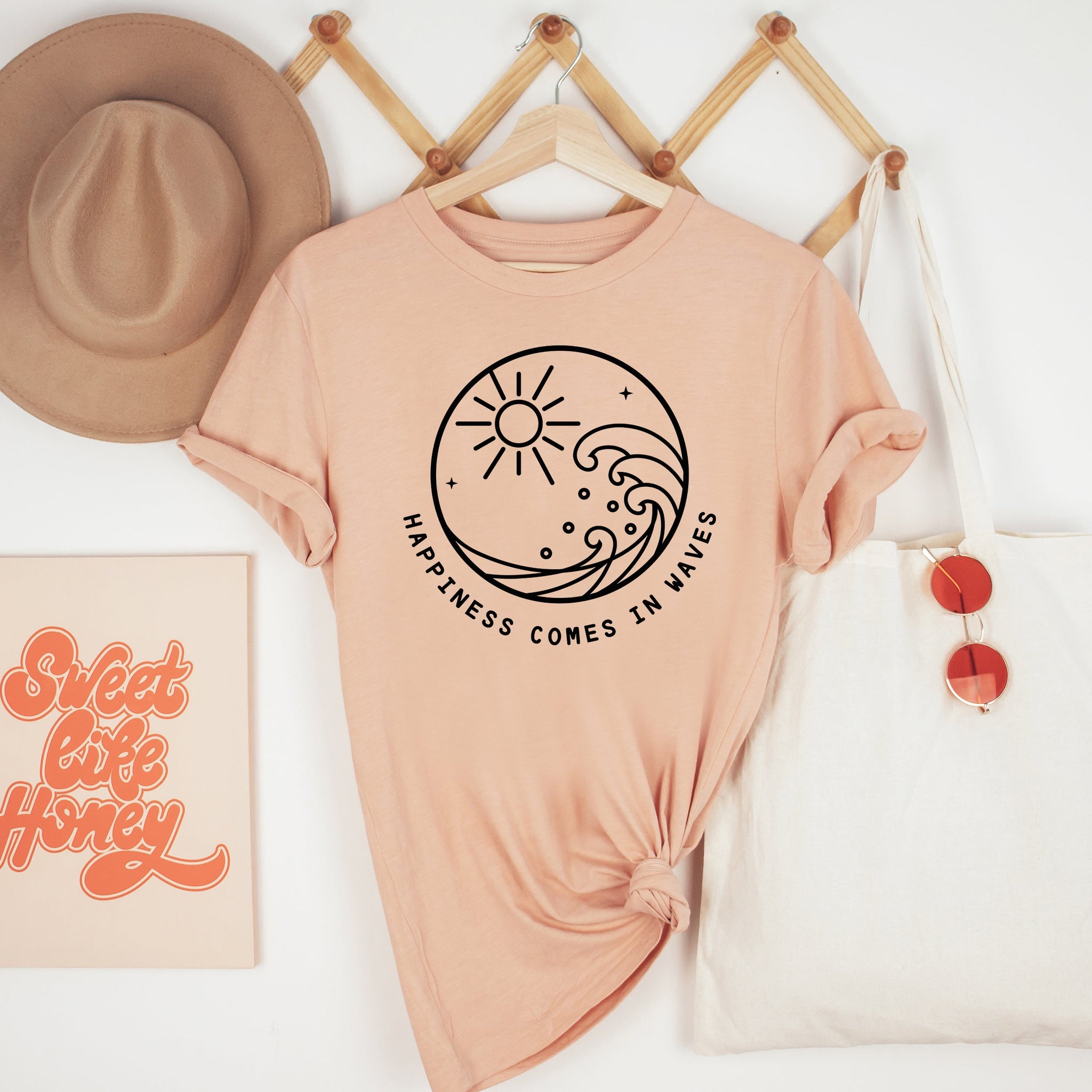 Happiness comes in waves Summer Tees