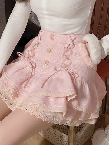 Women Lace Elegant Mini Skirt