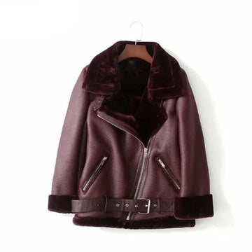 Woman's High Quality Faux Leather Coat