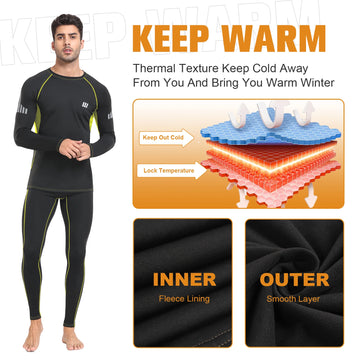 Men's Winter Thermal  Workout Long Johns