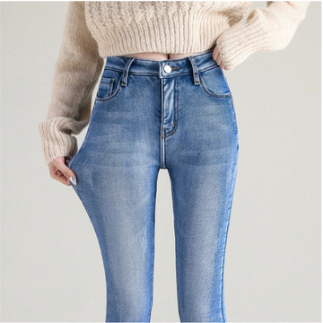 Women Stylish Warm Fleece Lined Jeans