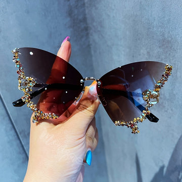Stylish Diamond Butterfly Sunglasses