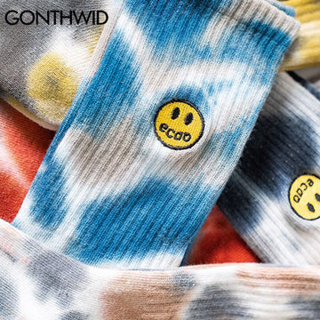 Women Embroidery Smile Face Socks