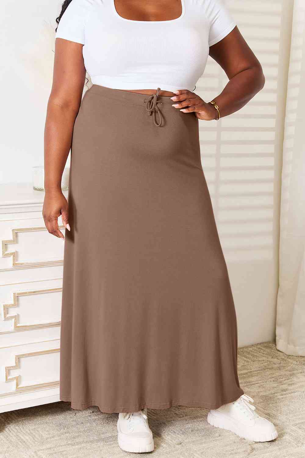 Women Full Size Soft Maxi Skirt