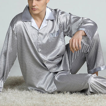 Men Long Sleeve Sleepwear Set