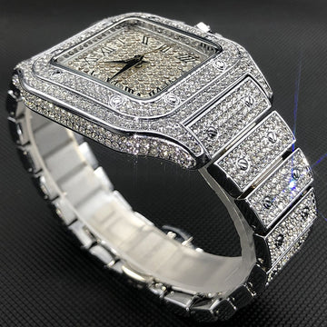 Men Swiss Geneva Diamond Watches